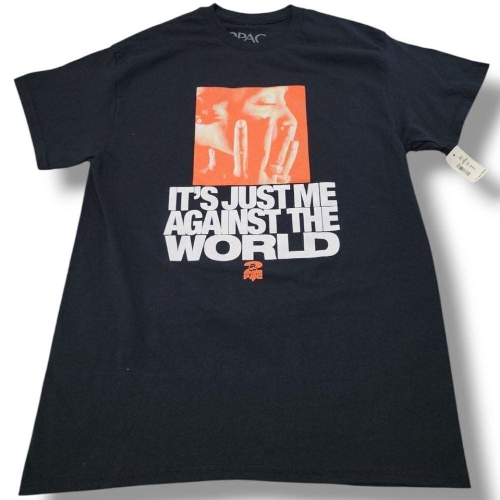 New 2Pac Shirt Size Small Tupac "It's Just Me Against The World" Graphic T-Shirt
